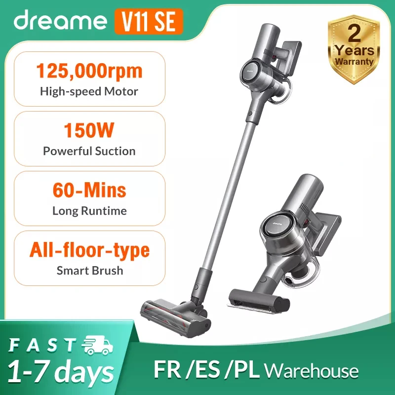 Dreame V11 SE Handheld Wireless Vacuum Cleaner Smart Cleaning 25000Pa Powerful Suction LED Display Dust Collector Carpet Cleaner