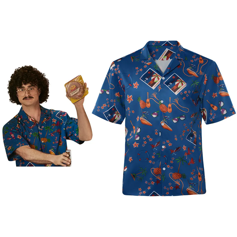 

Movie Weird Cosplay The Al Yankovic Story Al Cosplay Men Costume Only Shirt Halloween Christmas Carnival Party Suit