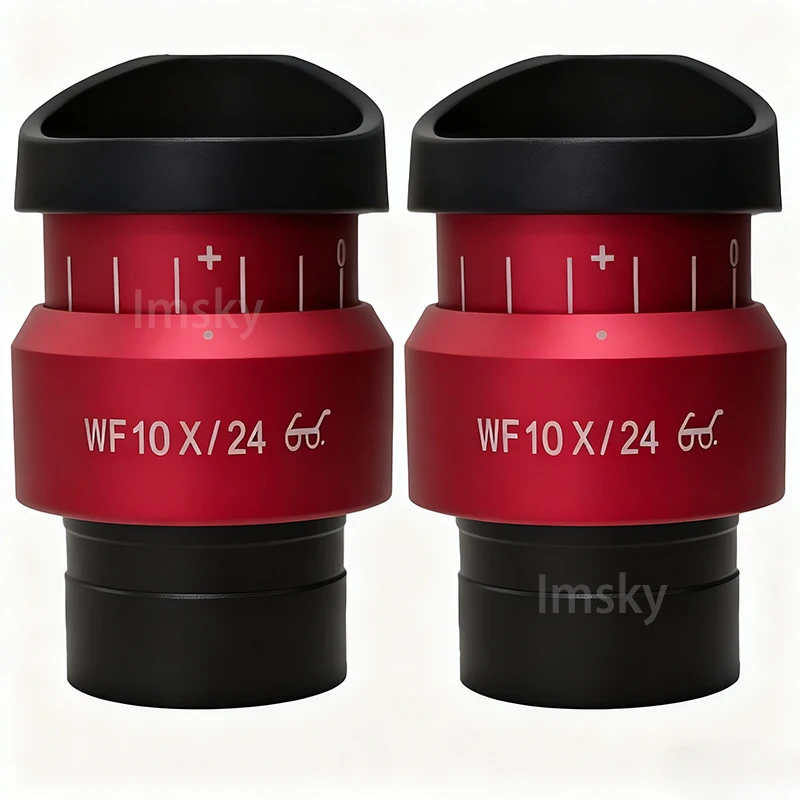WF10X24 Широкоугольный окуляр с высокой осадкой, регулируемое поле зрения, монтажный интерфейс 30 мм для стереоскопического микроскопа (art.: 3920caa78bdfb) - 3920caa78bdfb