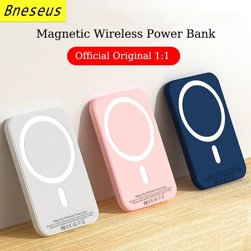Magnetic Power Bank 10000mAh Official 1:1 Auxiliary Battery Pack For iPhone 12 13 14 Wireless Charger Apple Macsafe Powerbank