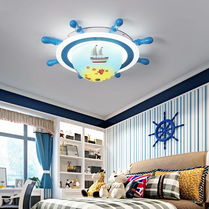 

Cartoon Simple Eye LED Lighting Children Room Bedroom Kindergarten Lamp Nordic Indoor Decorative Rudder Creative Ceiling Light
