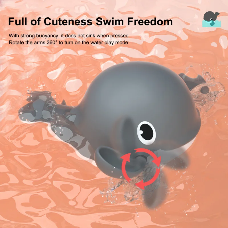 Cute Cartoon Animal Tortoise Dolphin Classic Baby Water Toy Infant Swim Turtle Wound-up Chain Clockwork Kids Beach Bath Toys New