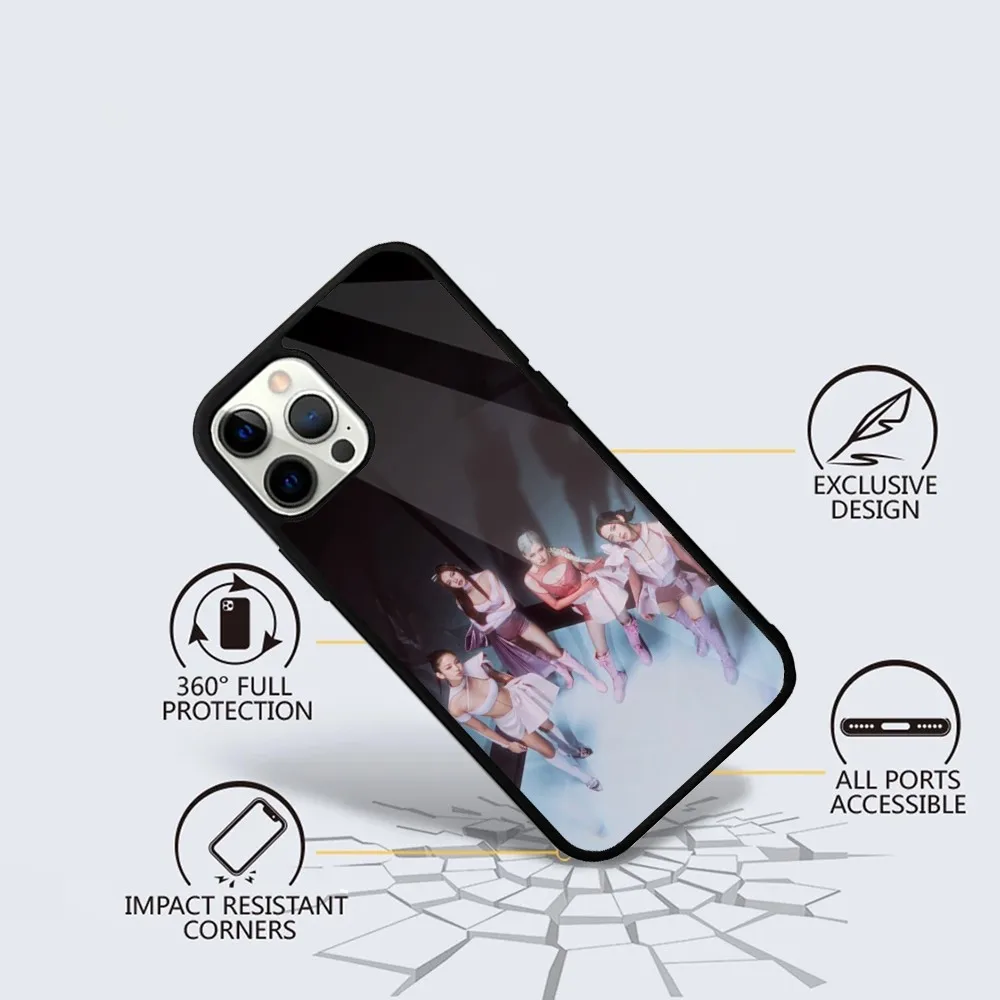 Чехол для телефона Kpop B-BlackS Girls P-PinkyeS iPhone 16 15 14 13 12 11 Plus Pro Max Mini Magsafe с магнитной