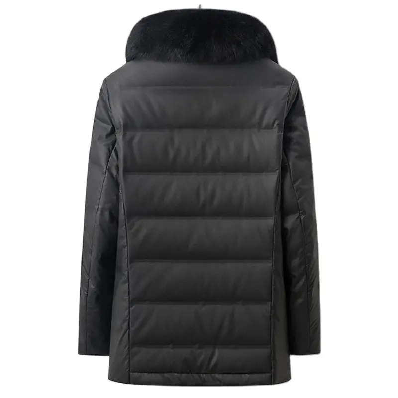 BATMO 2023 Новое поступление высокое качество 90% белый утиный пух кожаные куртки для