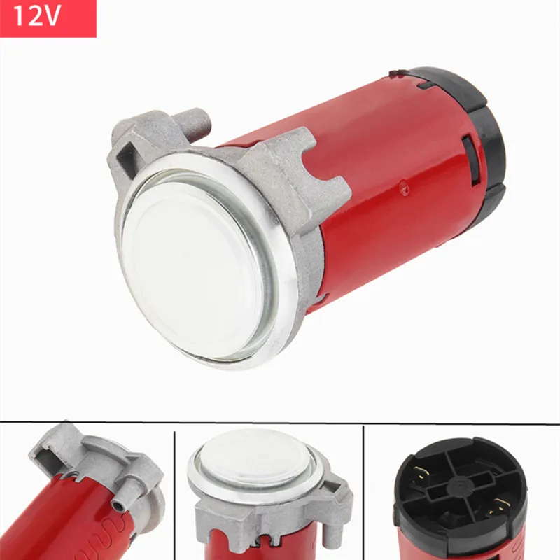 

Универсальный автомобильный воздушный звуковой насос 12 В/24 В, громкий автомобильный грузовик, поезд, мотоциклетная сирена, звуковой сигнал, многоцветный воздушный компрессор Claxon Horns