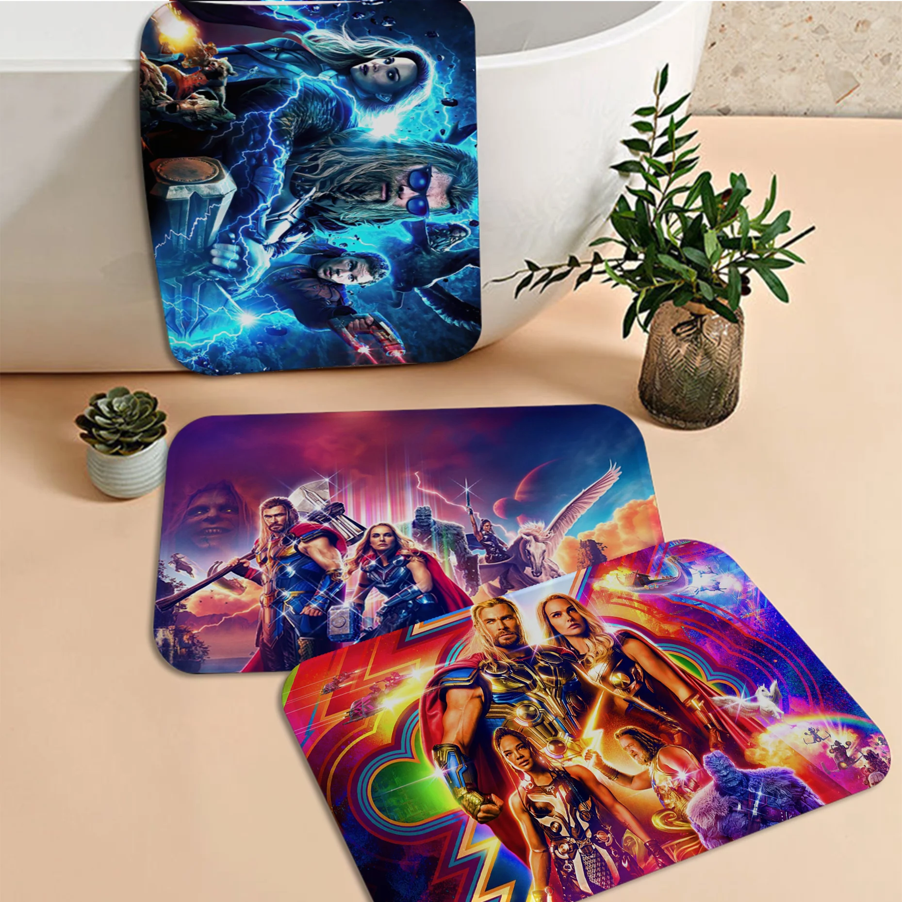 

Marvel Thor Love And Thunder Floor Mat Bathroom Mat Anti-slip Absorb Water Long Strip Cushion Bedroon Mat Welcome Doormat