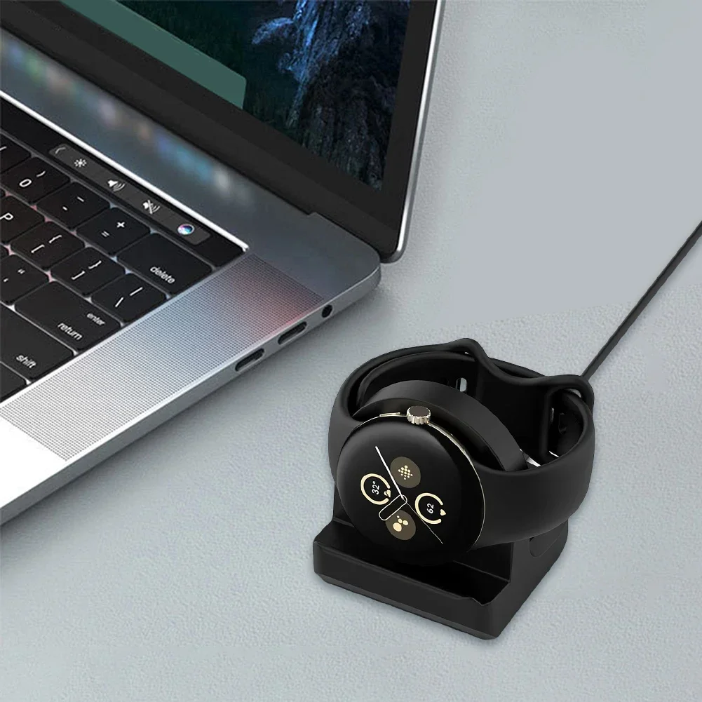 Фото Силиконовая док-станция для зарядного устройства для Google Pixel Watch 2, настольный держатель для зарядного кабеля для Google Pixel Watch 2 №4