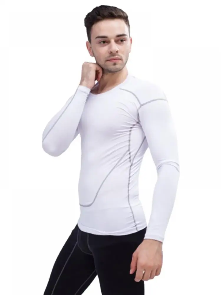 

Fitness Basketball Football Sports Long-Sleeved Tights Wicking And Quick-Drying Running Training Suit for Men