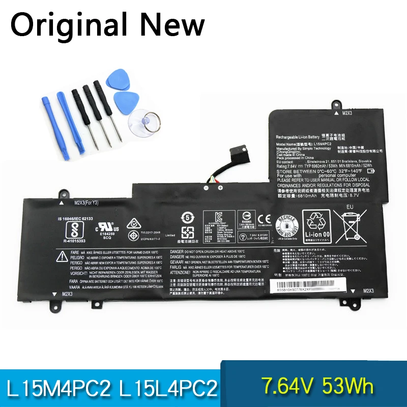 Новый оригинальный аккумулятор L15M4PC2 L15L4PC2 для Lenovo YOGA 710-14ISK 710-14IKB 710-15ISK 710-15IKB 5B10K90778