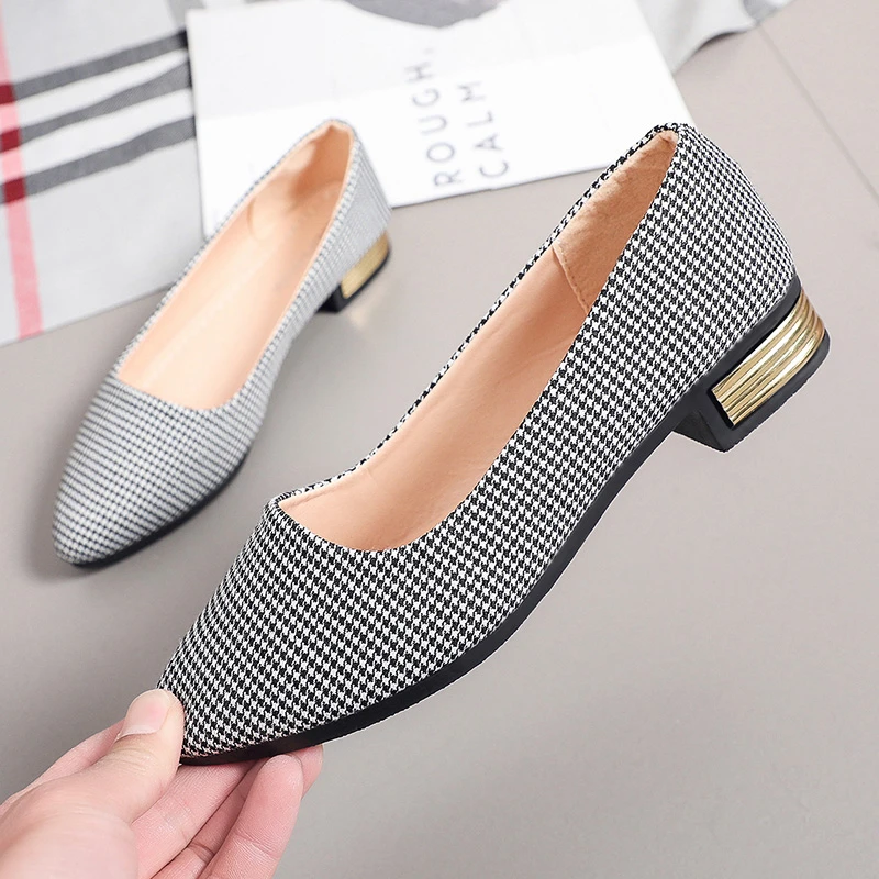 

2022 Autumn Women Flats Sequins Heeled Slip on Shoes Woman Ballet Flats Pointed Toe Dress Shoes Office Ladies Shoes Plus Size 42