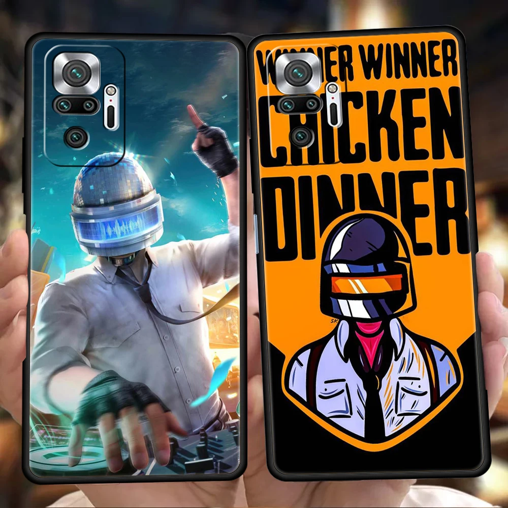 

Game PUBG Phone Case For Redmi Note 10 11 Pro K40 Gaming 11T 9T 7 8 8T 9 8A 9A 9C 9S Pro Soft Shockproof Shell Fundas Coque Bag