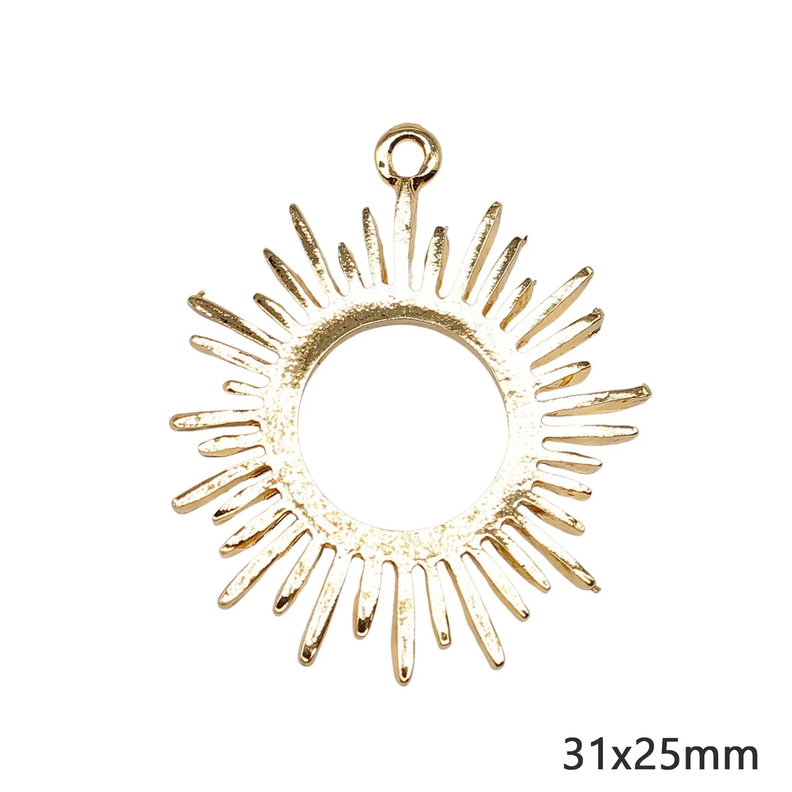 4Pcs 31x25mm Zinc Alloy Gold Color Sun Charms Designer Charms Fit Jewelry Making DIY Jewelry Findings for Accessories