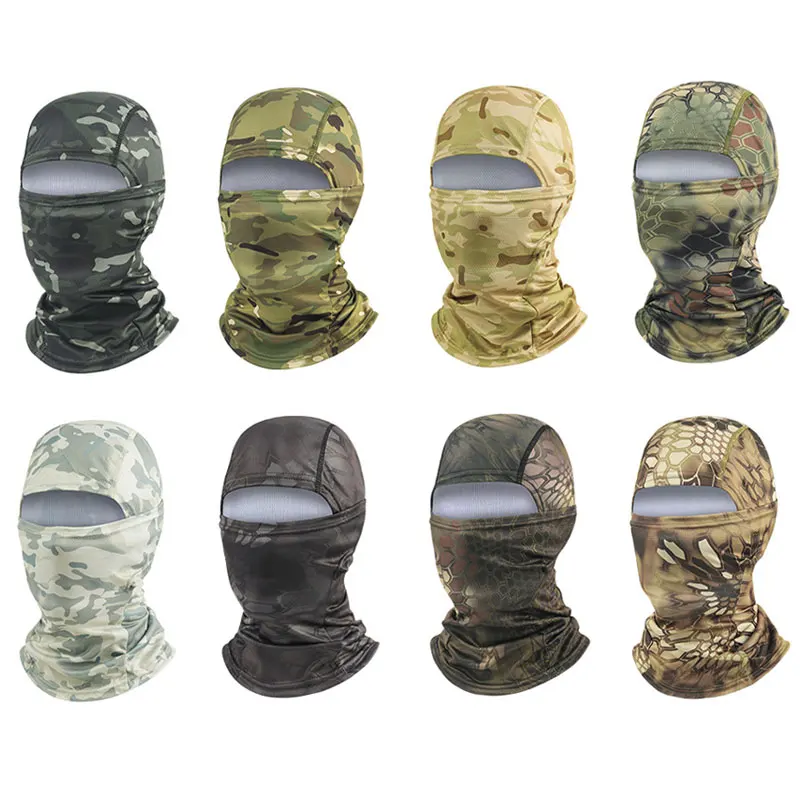 

Outdoor Tactical Balaclava Summer Sports Mask Full Face Camouflage Military Riding Breathable Head Cover Fishing QG255S