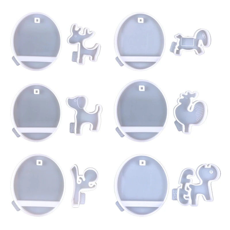 

Puppy Deer Animal Phone Stand Silicone Molds DIY Epoxy Resin Casting Mold Cell Phone Bracket Mold Keychain Crafts 066C