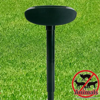Solar Animal Repellant Ultrasonic Cat Dog Repellant Solar Powered Waterproof Animal Deterrent with 3 Vertical Rod Safety 5