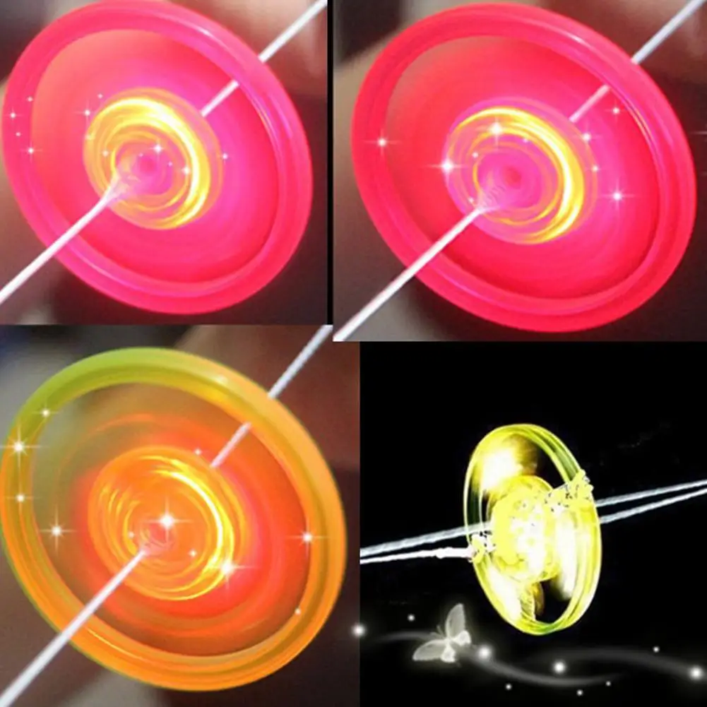 

Kids Pull Hand Luminous Flashing Flywheel Toy LED Light Up Flash Gyro Toys Novelty Children's Birthday Gift