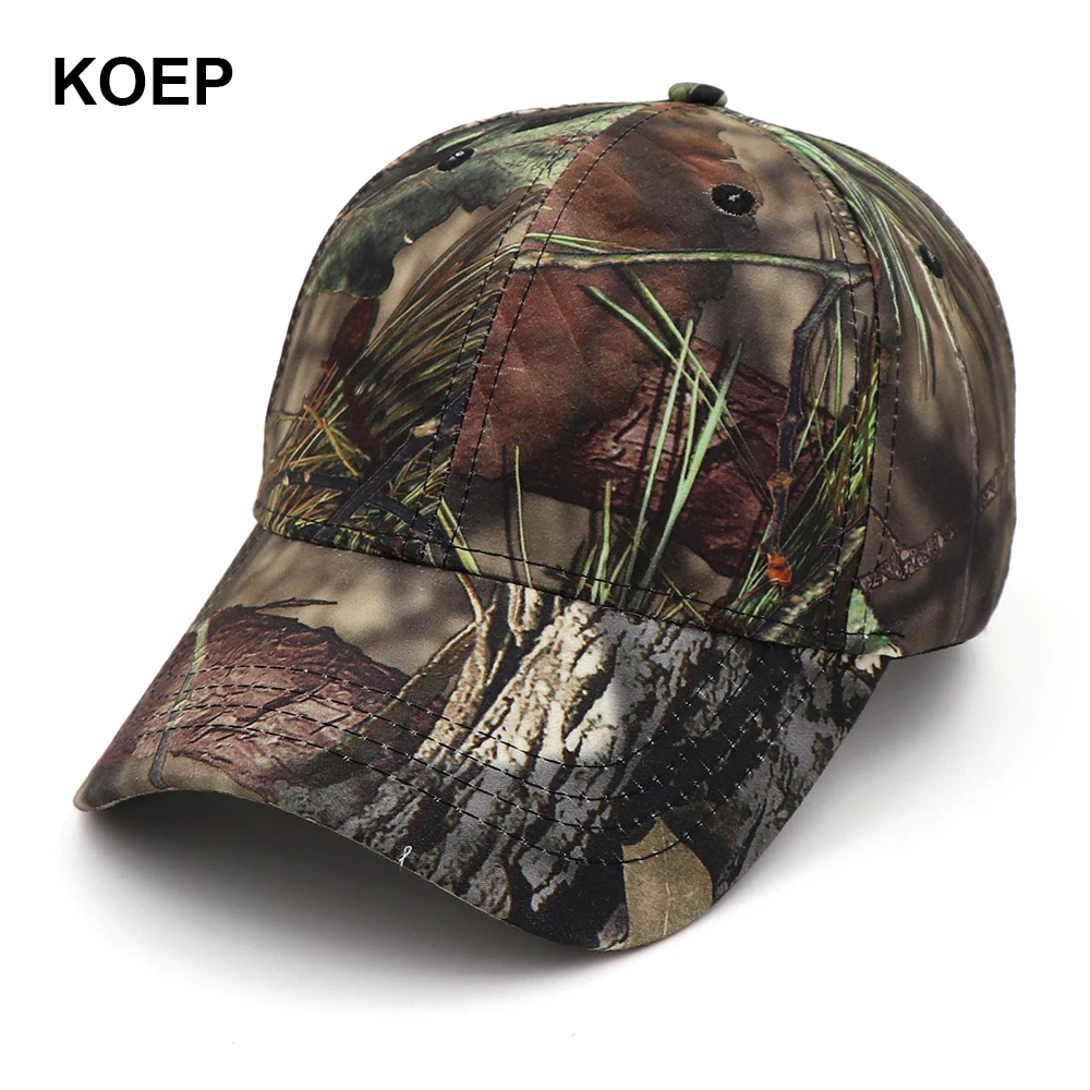 

KOEP New Outdoor Jungle Fishing Baseball Hat Cap Man Camouflage Hunting Hat Casquette Oak Camo Snapback Dad Caps KBMO5