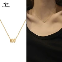 xiaoboacc titanium steel choker chain necklace for women fashion small waist pendant neckalces jewelry wholesale