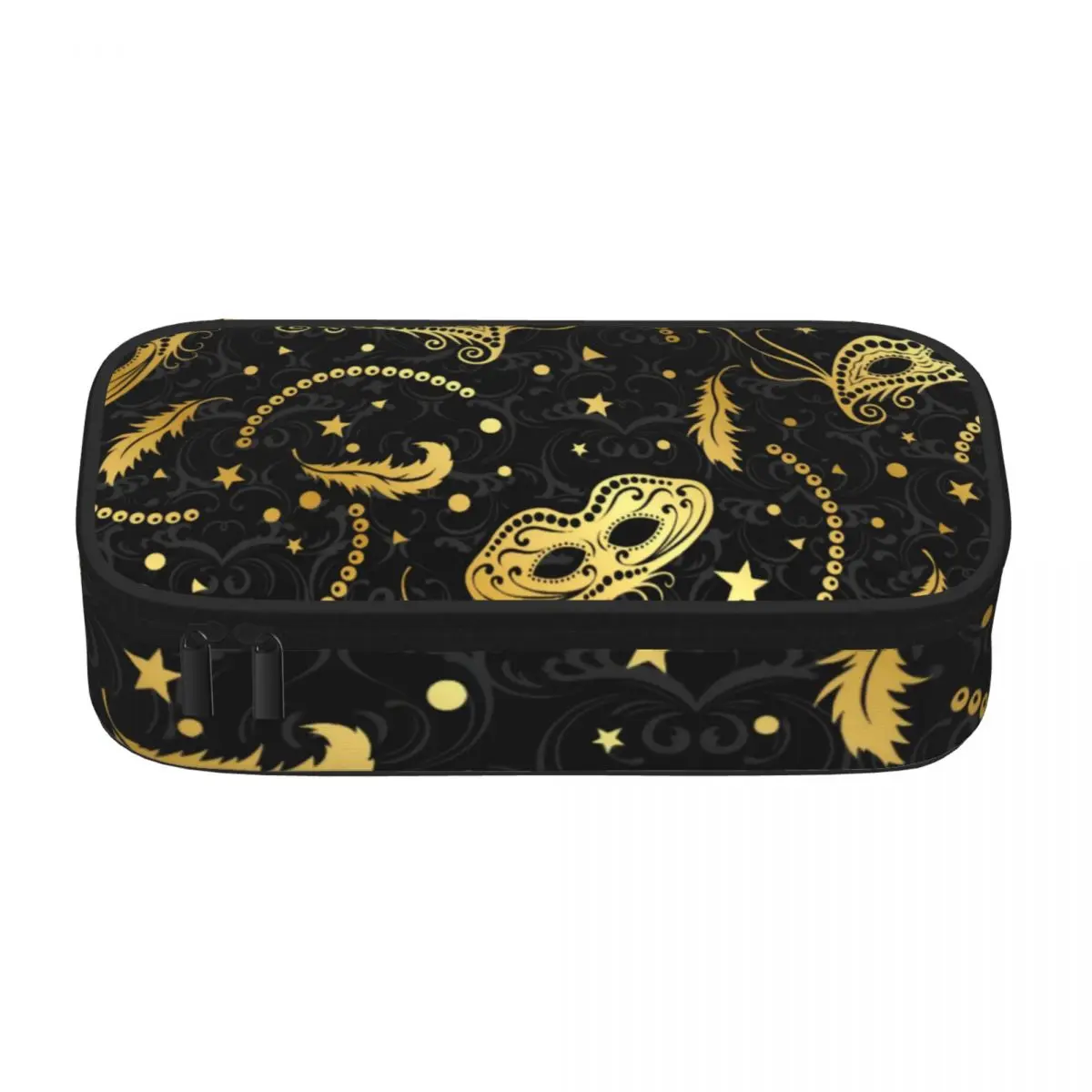 Masquerade Pop Art Pencil Case Elegant Masks For Child University Zipper Pencil Box Big Cute Pen Bag