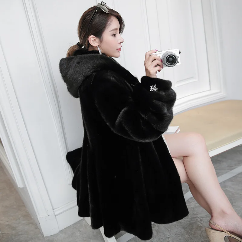 

Women real mink coats female mink fur coat genuine long fur coat ladies winter clothes oversize 6xl 5xl 7xl Imitation fur coats