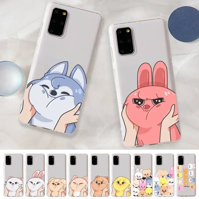 

Kpop Stray kids S-skzoo Phone Case for Samsung S20 S10 lite S21 plus for Redmi Note8 9pro for Huawei P20 Clear Case