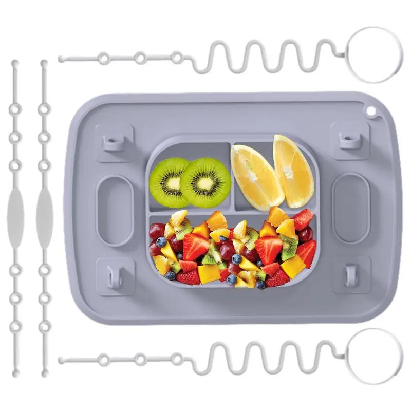 

Toddler Plates Suction Silicone Kids Plates Silicone Placemats Strong Silicone Compartment And Suction Cup Design Ideal For Kids