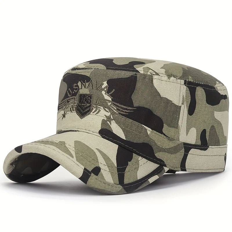 Sombrero Militar de camuflaje para hombre, Gorra militar bordada, estilo Militar