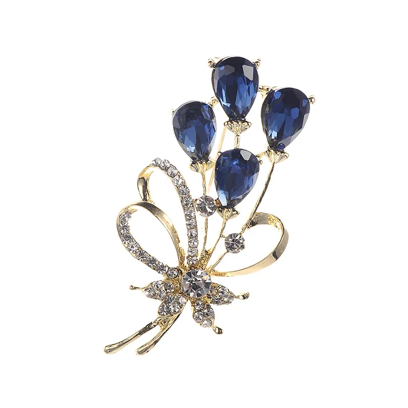 

Новая модная Цветная брошь в виде цветка, заколка, красивые стразы, аксессуары для одежды, Женская корсажная брошь, подарки на день рождения