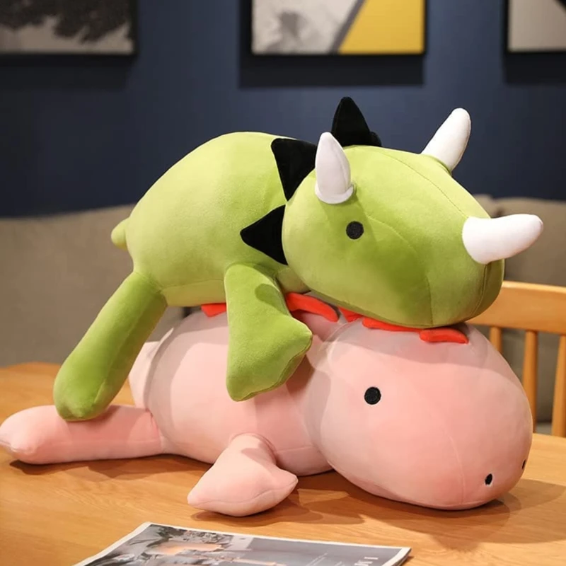 

N80C Collectable Doll Weighted Throw Pillow Dinosaur Mascot Doll for Boys Girls 45cm Cotton Stuffed Animal Girls Favor Gift