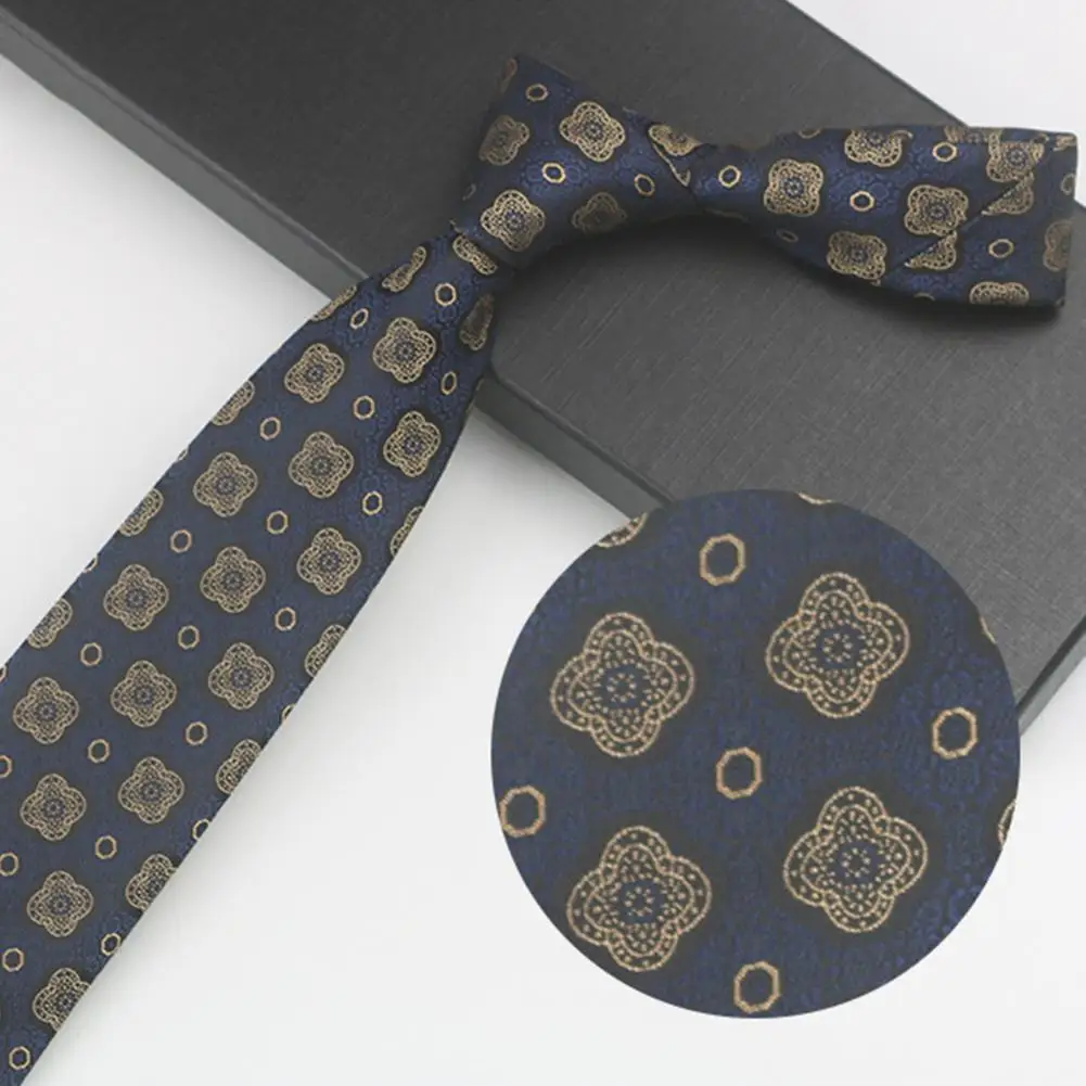 

Stylish Banquet Necktie Smooth Tear Resistant Men Necktie Silk-like Looking Business Tie
