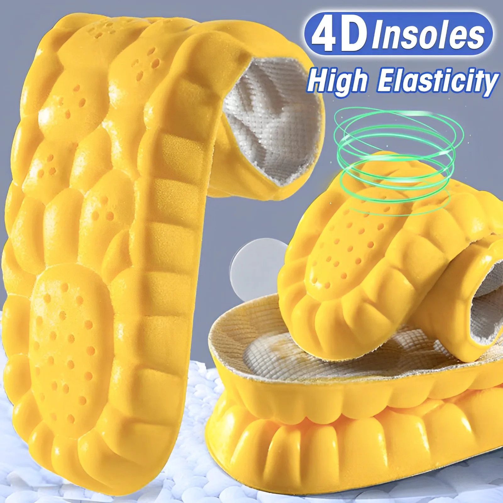 High Elasticity Latex Sport Insoles SoftShoe Pads Orthotic Breathable Deodorant Shock Absorption Cushion Arch Support Insole