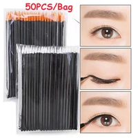 50pcs disposable makeup eyeliner brushes lip liner applicator superfine nail art pen women beauty must have cosmetic tools