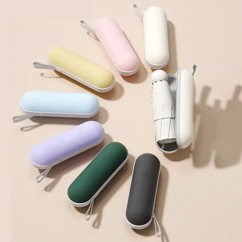 Мини Портативный Карманный Зонт Женский Солнечный зонт Солнцезащитный с защитой