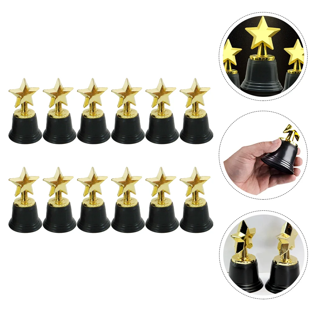 

12 Pcs Star Trophy Multi-function Prize Basketball Shaped Award Plastic Exquisite Student Delicate