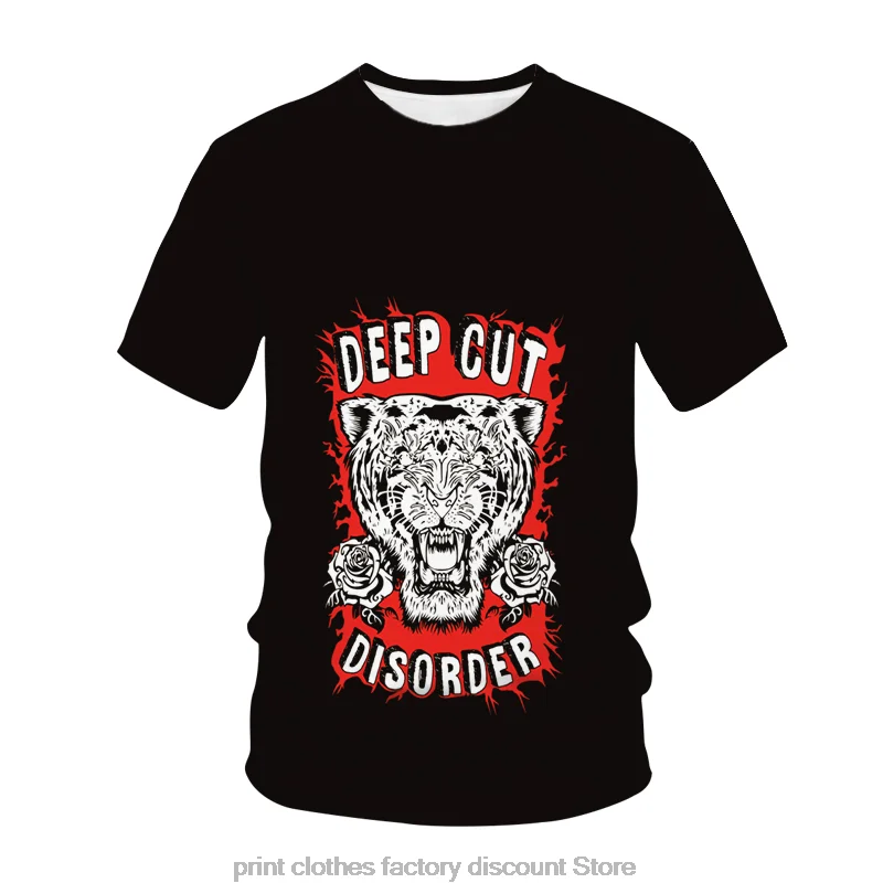 

Cool Style Animal Lion Graphic T- shirts Men Summer Casual Interesting 3D Print Personality Hip Hop Trend T-shirt 2022 New