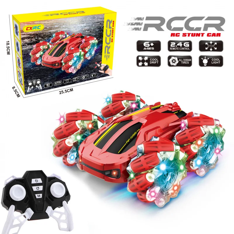 

2.4G 4WD Remote Control Car Double-sided with Lights Drift RC Toys Stunt Car Climbing Buggy Children's Toy