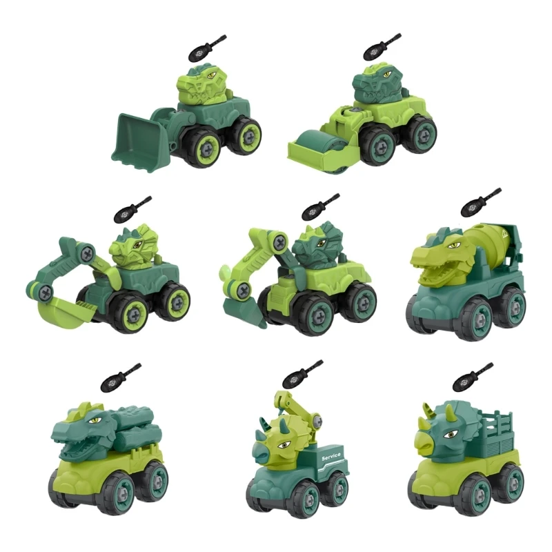 

Cartoon Screw Assemble&Disassemble Dinosaur Engineering Vehicle Children Interactive Educational DIY Infant Gift DropShipping