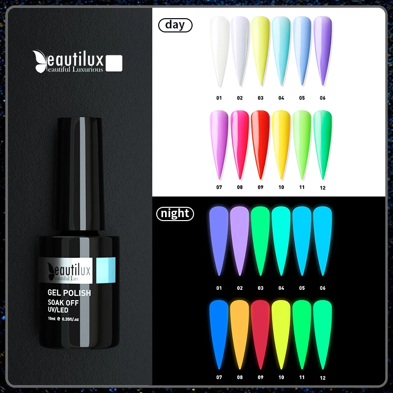 Гель-лак для ногтей светящийся в темноте 10 мл |