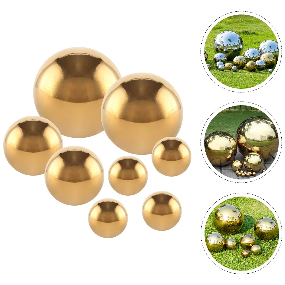 

Garden Mirror Gazing Reflective Outdoor Sphere Reflection Globe Hollow Stainless Spheres Steel Decorations Decor Shiny Sculpture