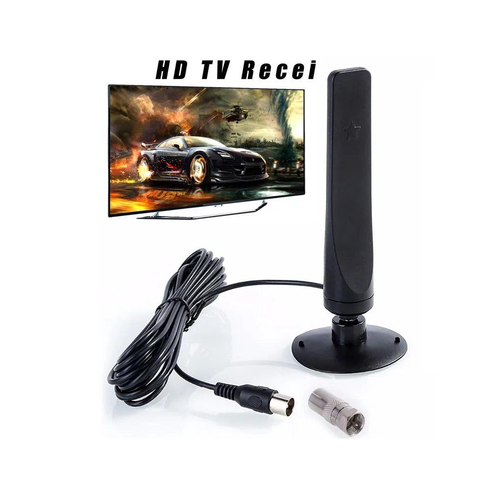 

Portable Digital HD TV Antenna for TV Support DVB-T2 4K 1080p for Smart TV and Powerful Signal Booster With Coax HDTV Cable