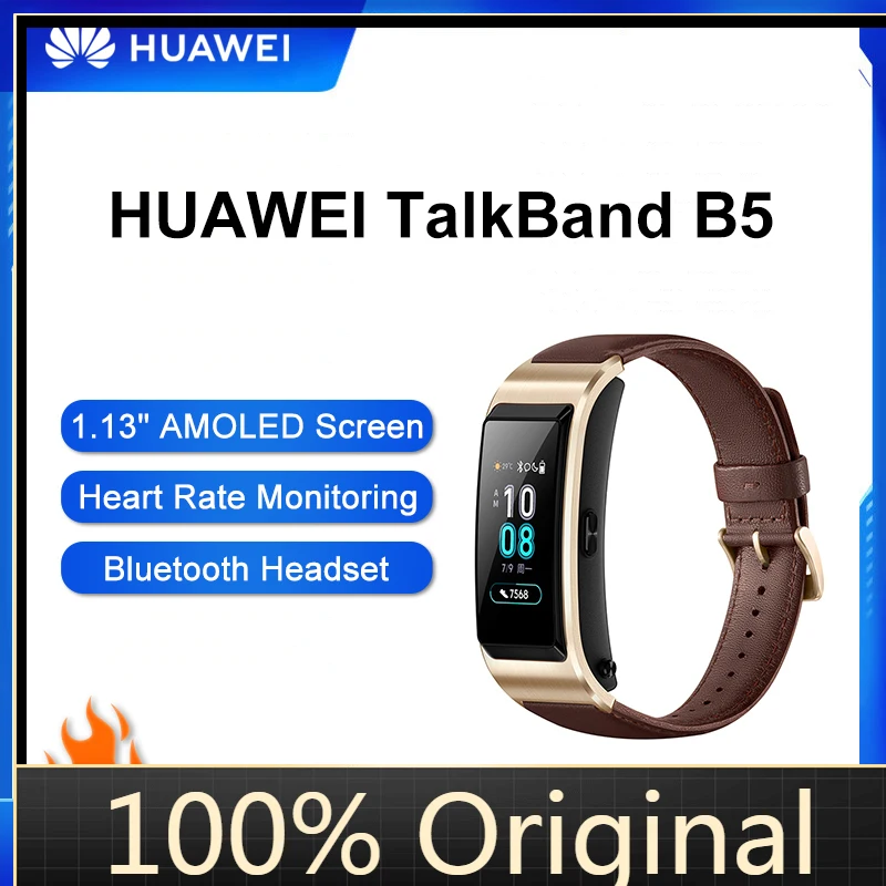 

Original Huawei TalkBand B5 Fitness Bracelet Smart Wristbands Sport Tracker Bluetooth Headset Earphone Heart Rate Sleep Tracking