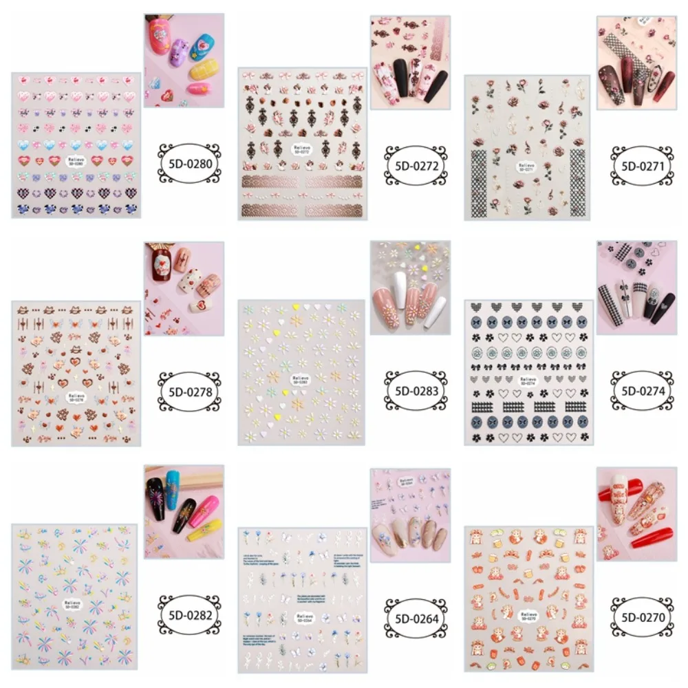 Наклейки для ногтей с китайским драконом на Новый год и новый наклейки бантом