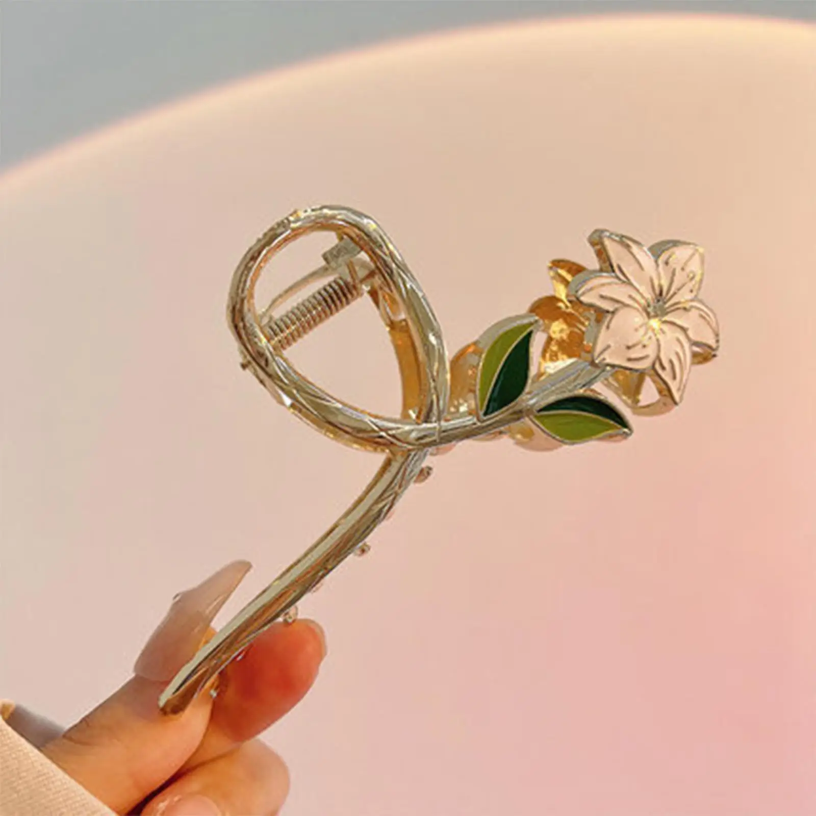 

Women Hair Claws Clips Floral Decorative Hair Jaw Clamp Hairpins Barrette