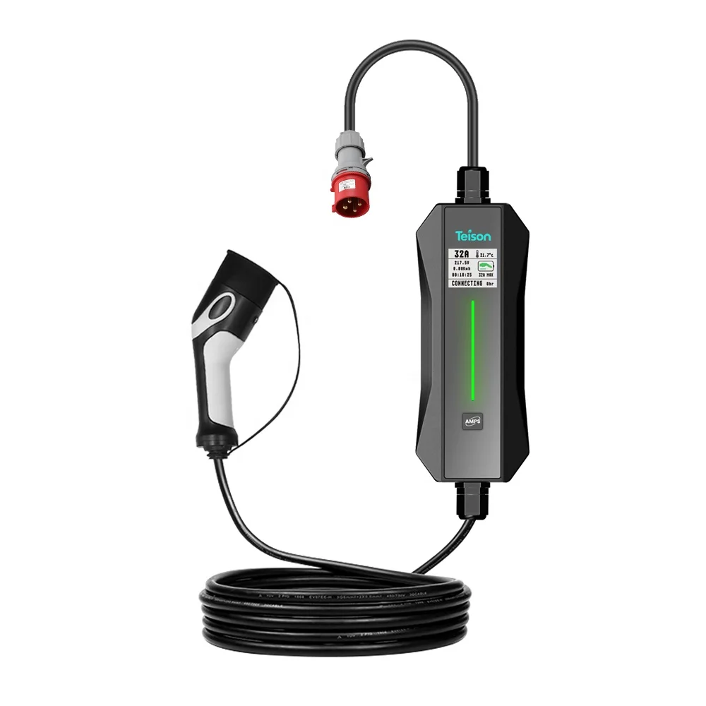

Teison ac 22kw 3 phase Portable adapter ev charger type 2 to cee plug