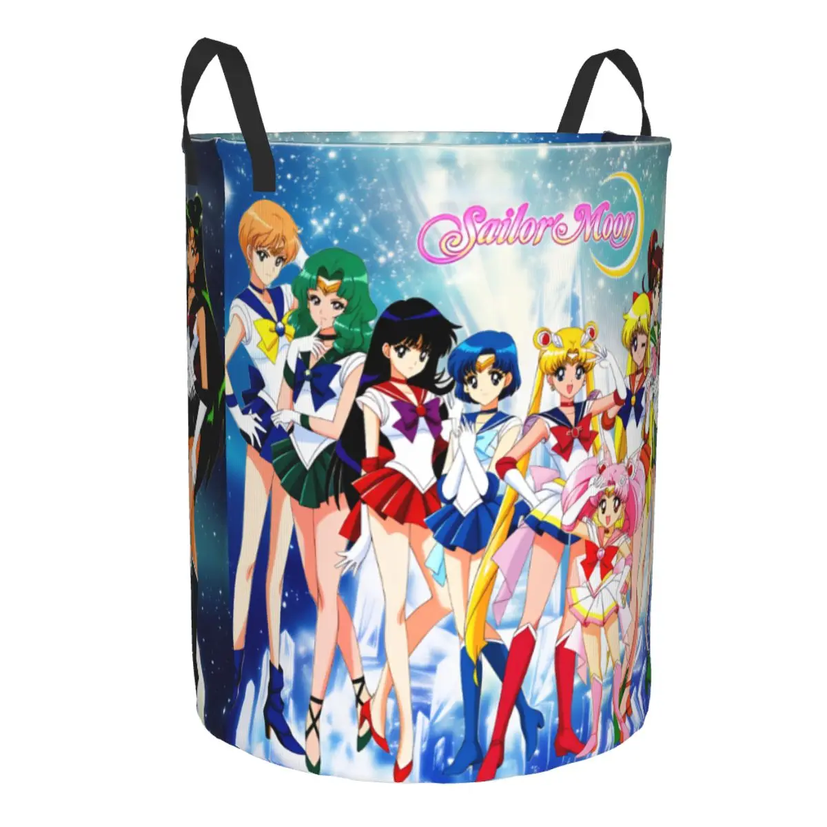Фото Корзина для белья Sailor Moon Mercury Mars, складная корзина для одежды Uranus Neptune, органайзер для ванной комнаты, контейнеры для хранения №2