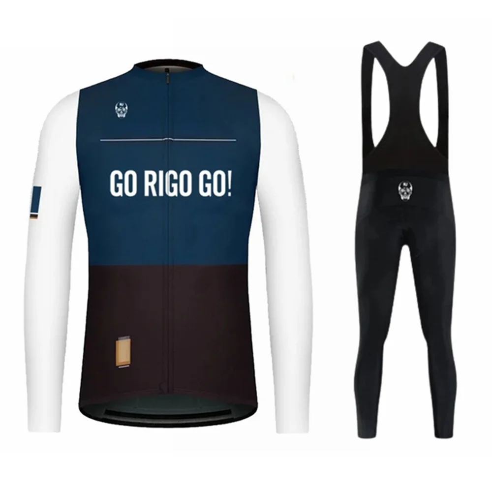 

Cycling Clothing Go Rigo Go Long Sleeve Bike Bib pants Set Men's Mountain Bicycle Wear Suits Ropa Ciclismo Team Cycling Jersey