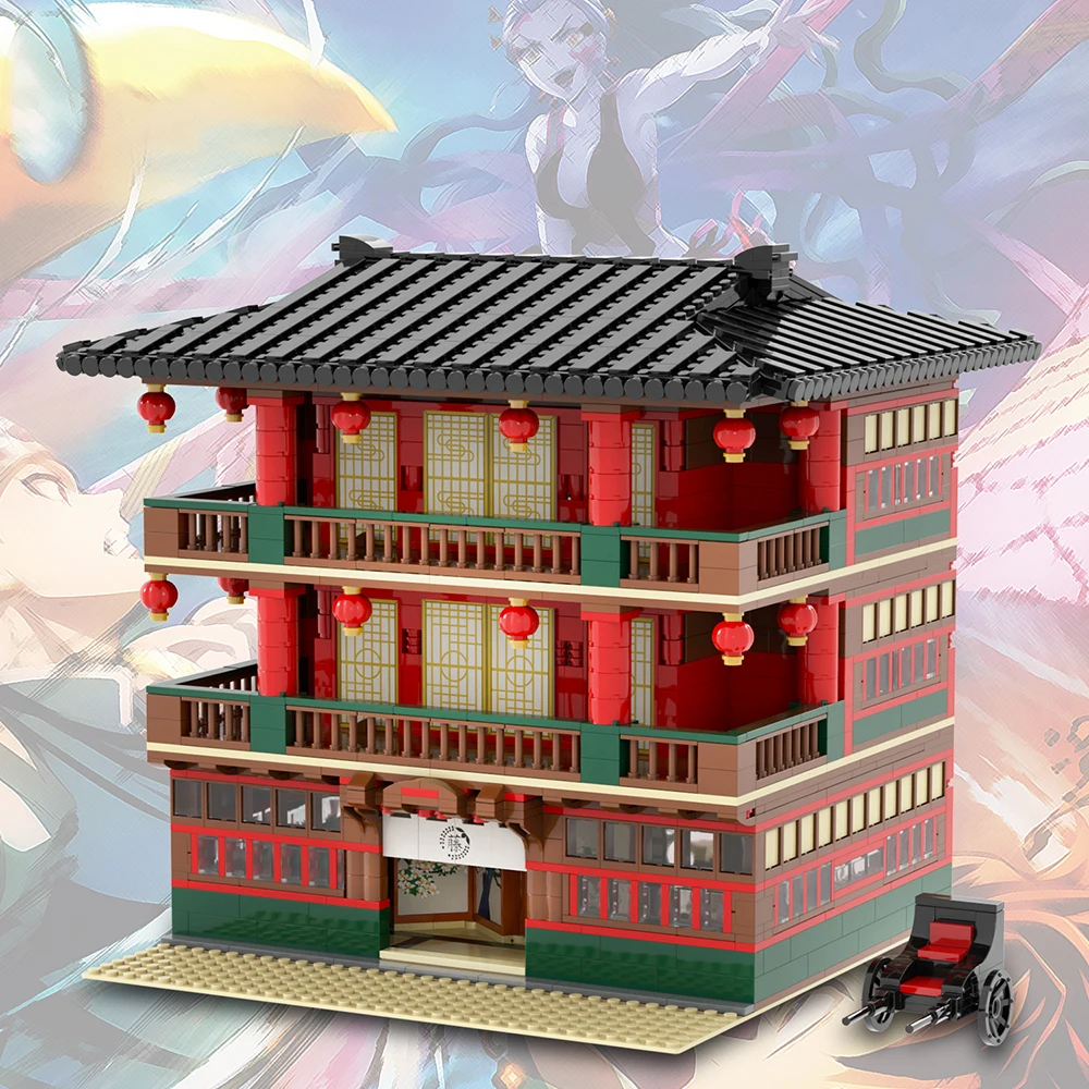 

demon Slayer building Kimetsu no Yaiba: Yuukaku-hen MOC MOOXI MOC1039 movie DIY kids boy girls toys building blocks bricks
