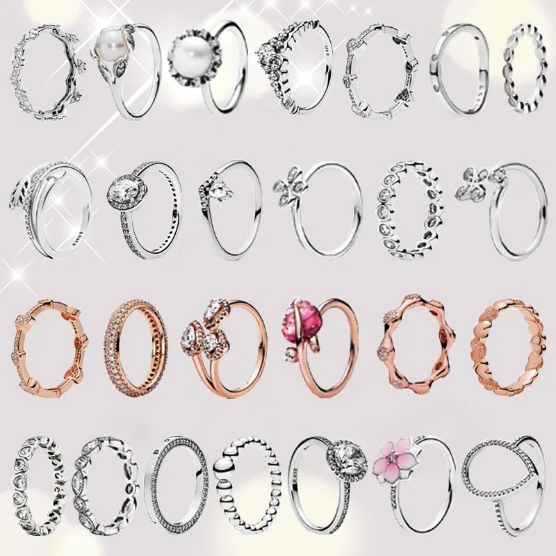 

Authentic 925 Sterling Silver Fashion Peach Heart Orchid Pearl Ring Is Suitable For Women's Engagement Jewelry Anniversary