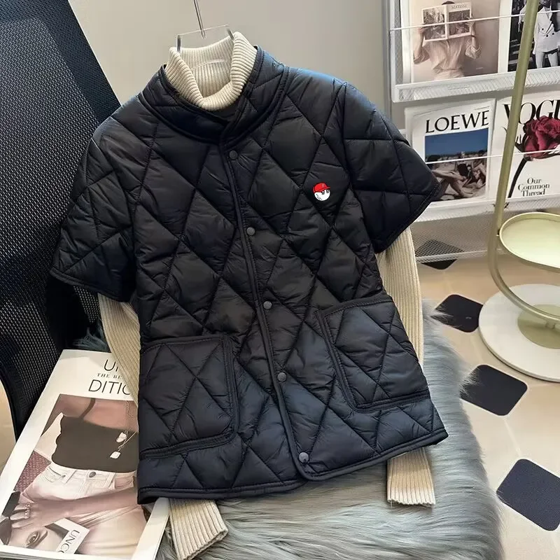 

2023 зимняя одежда для гольфа Женская ветрозащитная хлопковая одежда для гольфа Женская Высококачественная модная новая куртка с рукавом до локтя