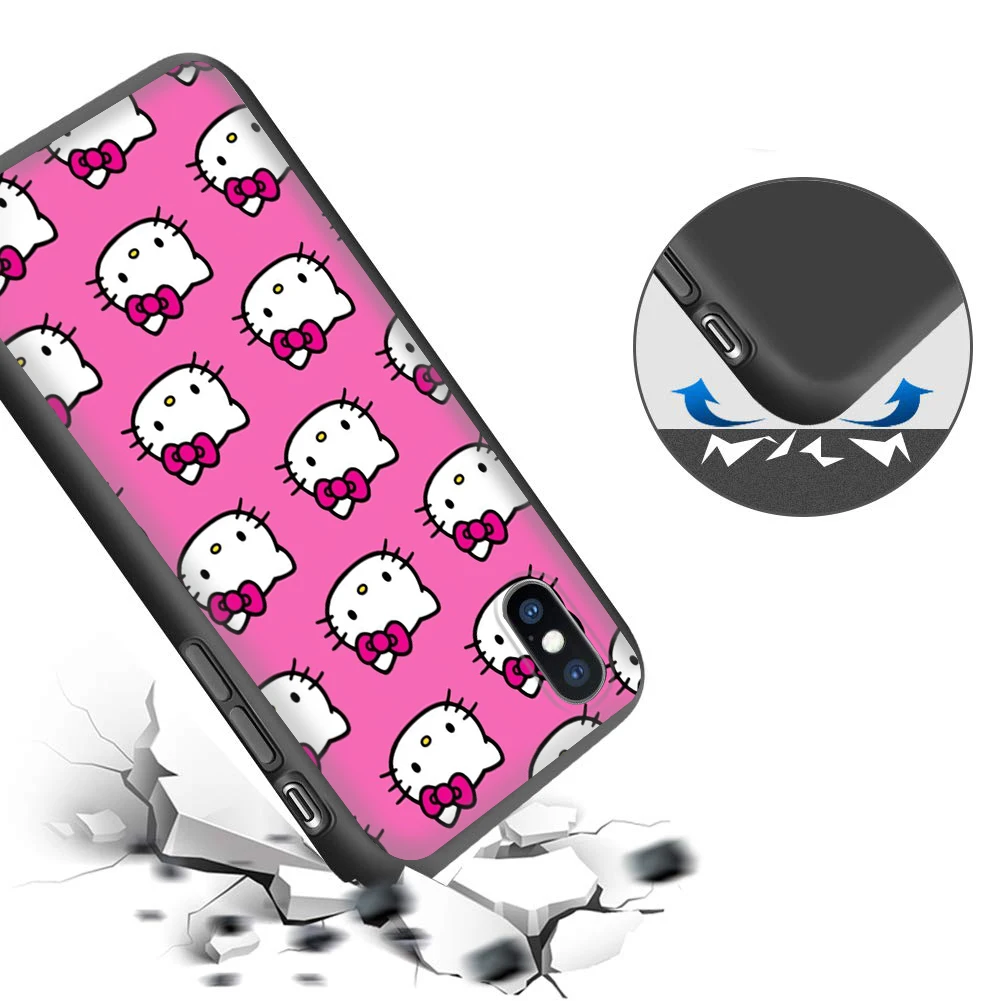 F10 H-Hello kitty милый мягкий силиконовый чехол для Redmi Xiaomi Poco X3 NFC GT C40 X4 M4 M5 M6 4G 5G Pro Caver